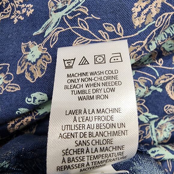 Old Ranch Skirt Womens XXL Blue Floral Cotton Mini Pull On Pockets Casual Preppy - Picture 5 of 9